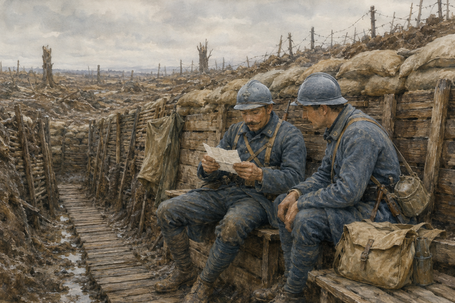 Évocation de la Première Guerre mondiale.